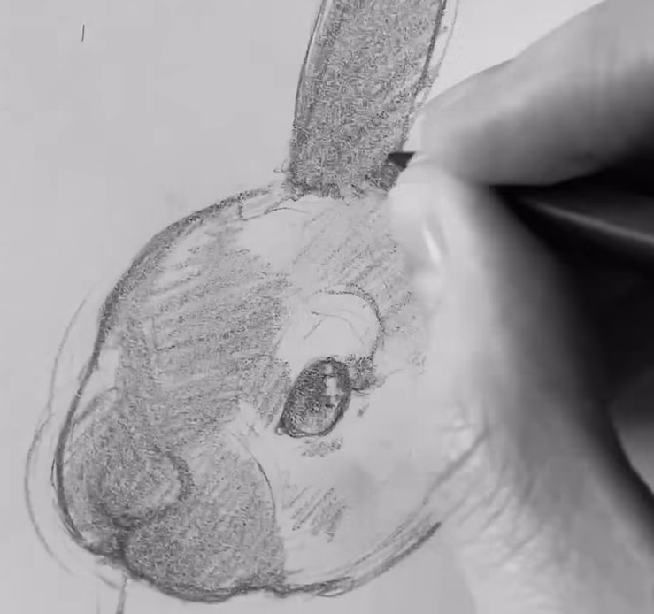 Hand drawing a sketch